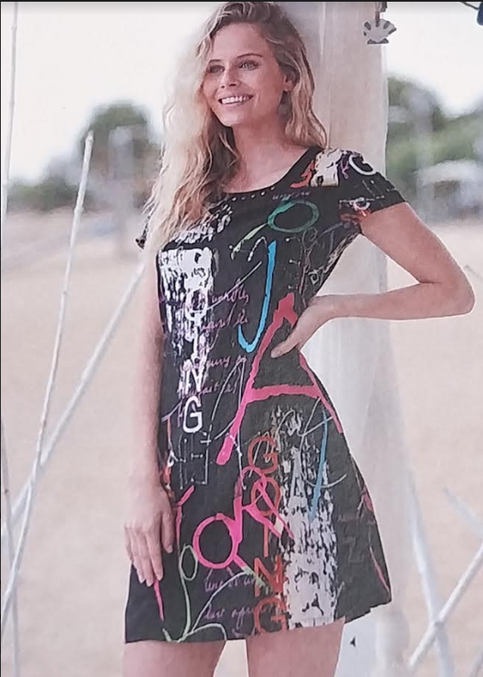 Vestido manga corta señora Massana